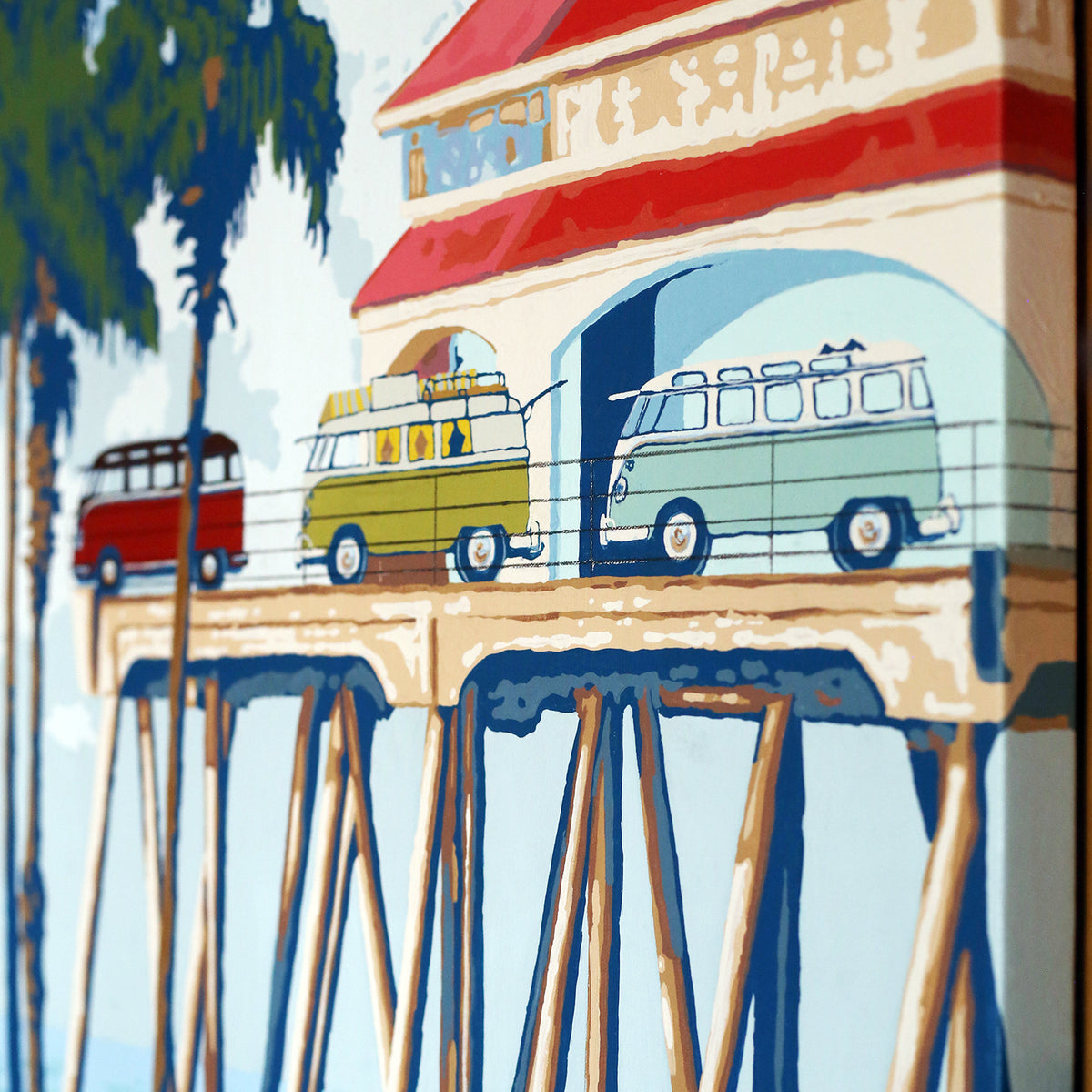 HB Pier Original Painting by Randy Slack