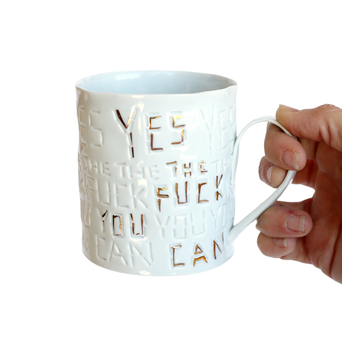 'Yes the F*ck You Can' Mug by Stepanka Summer