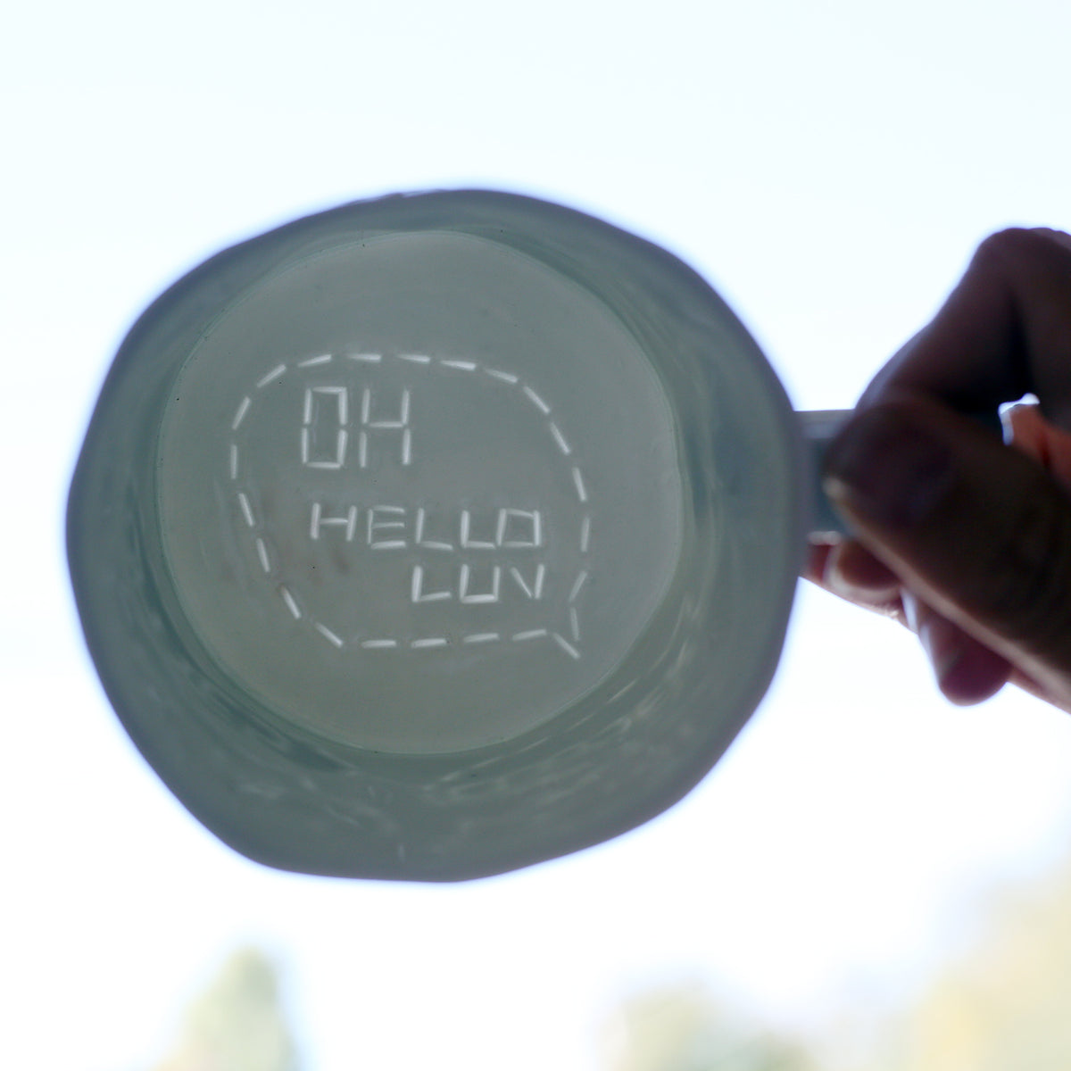 'Oh Hello Luv' Mug by Stepanka Summer