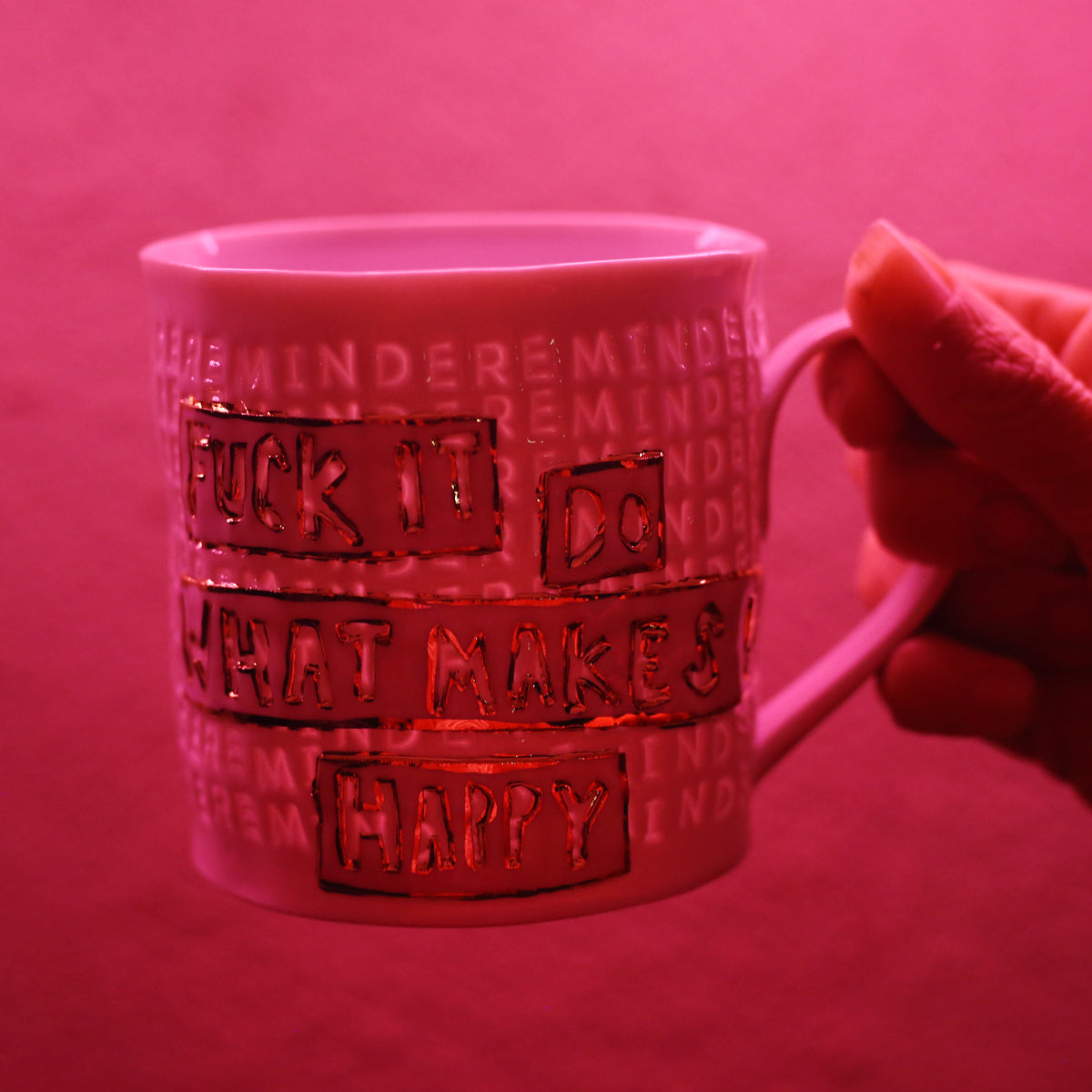 'F*ck It, Do What Makes U Happy' Mug by Stepanka Summer