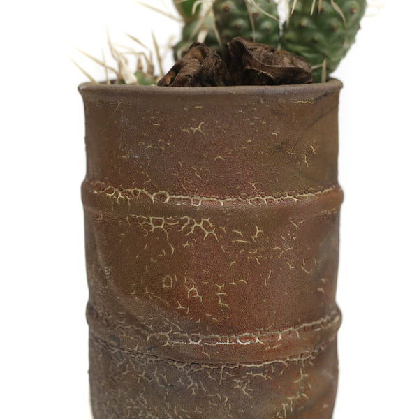 Raku Barrel Planter by Tracy Montgomery