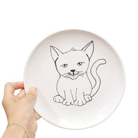 8" Kitty Cat Plate by Denise Yaghmourian