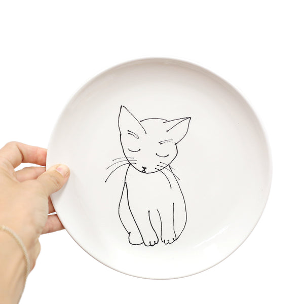 8" Kitty Cat Plate by Denise Yaghmourian