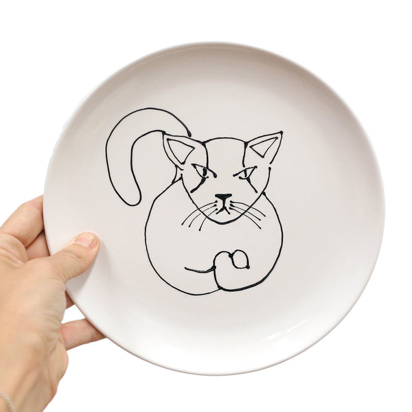 8" Kitty Cat Plate by Denise Yaghmourian