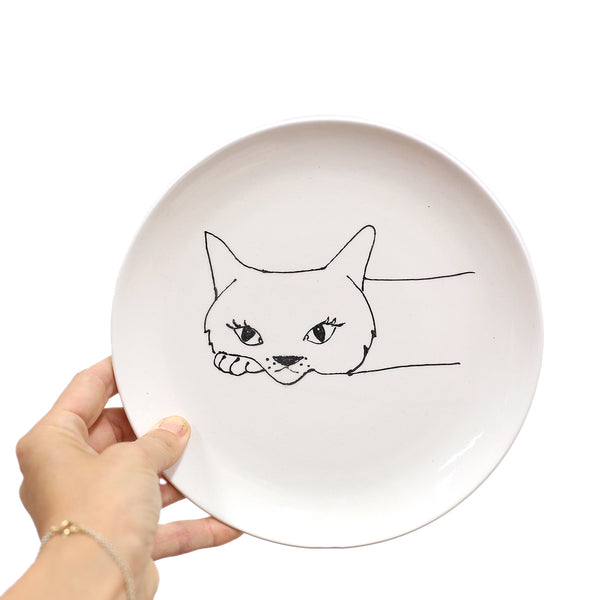8" Kitty Cat Plate by Denise Yaghmourian