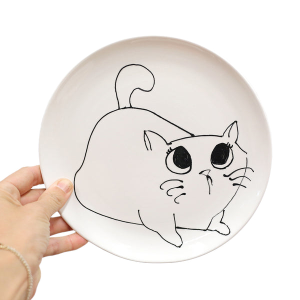 8" Kitty Cat Plate by Vylet Bertoncino