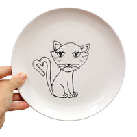 8" Kitty Cat Plate by Denise Yaghmourian