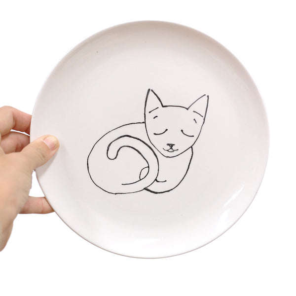 8" Kitty Cat Plate by Denise Yaghmourian