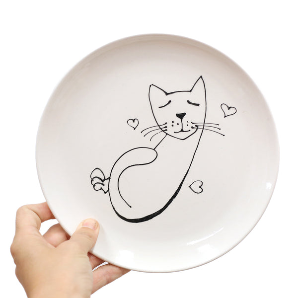 8" Kitty Cat Plate by Denise Yaghmourian