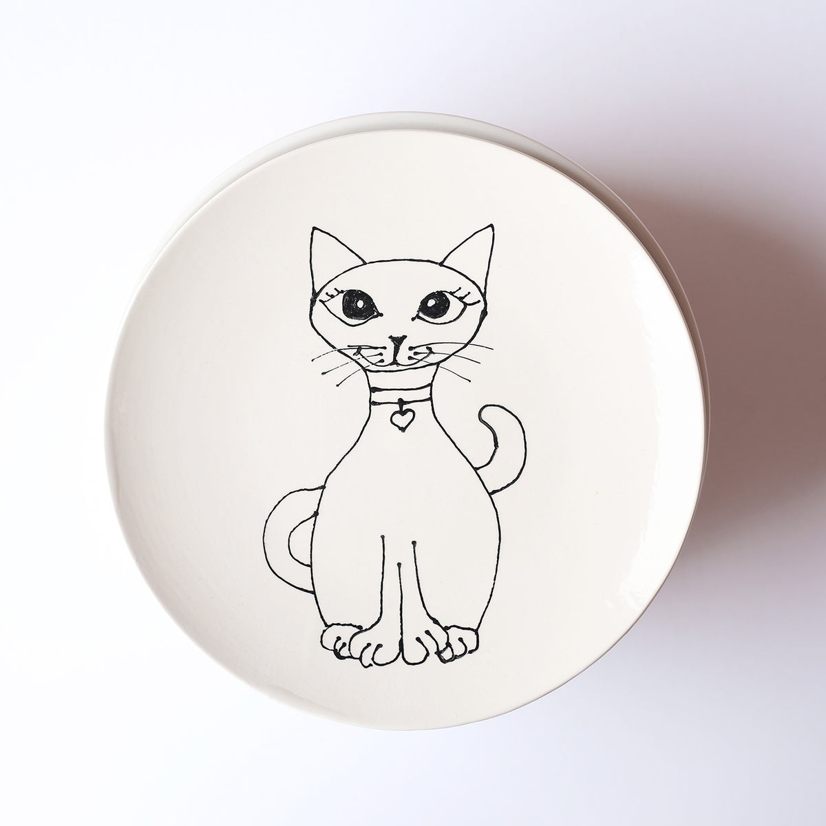 8" Kitty Cat Plate by Denise Yaghmourian