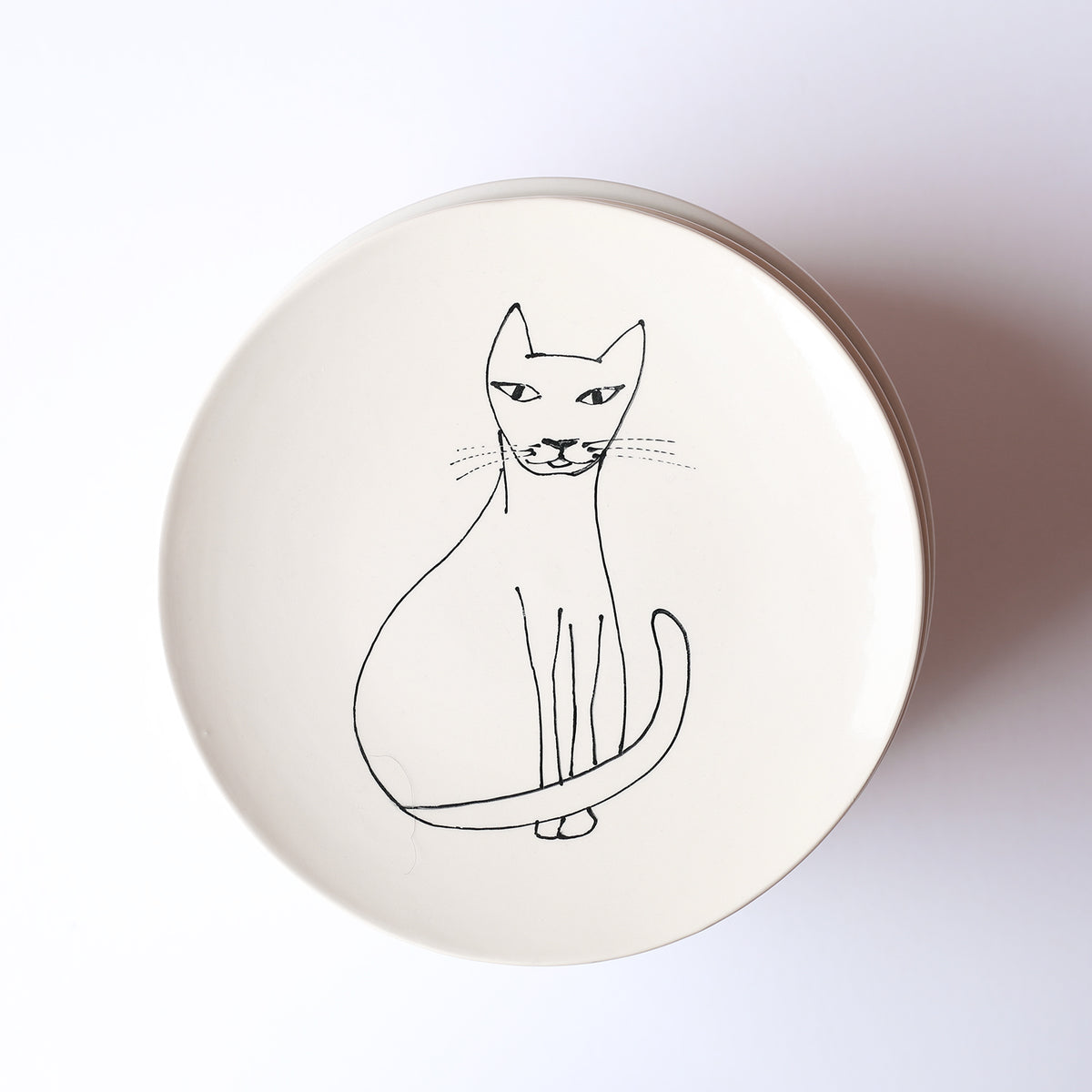 8" Kitty Cat Plate by Denise Yaghmourian