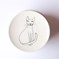 8" Kitty Cat Plate by Denise Yaghmourian