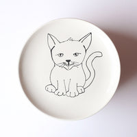 8" Kitty Cat Plate by Denise Yaghmourian