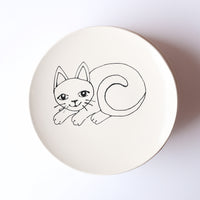 8" Kitty Cat Plate by Denise Yaghmourian