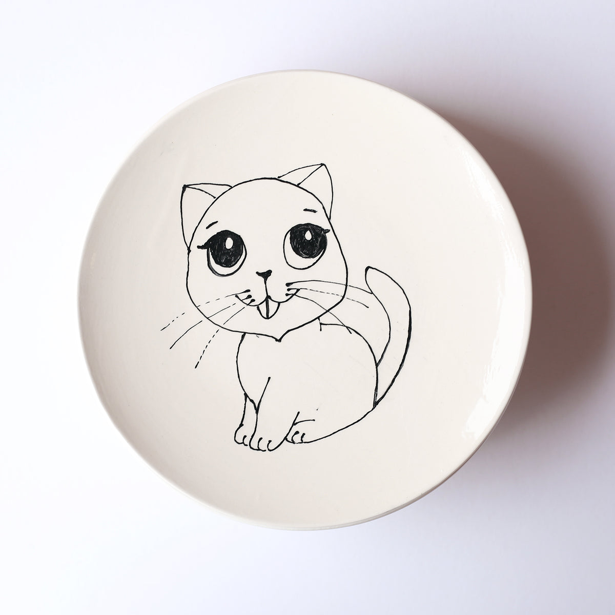 8" Kitty Cat Plate by Denise Yaghmourian