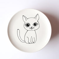 8" Kitty Cat Plate by Denise Yaghmourian