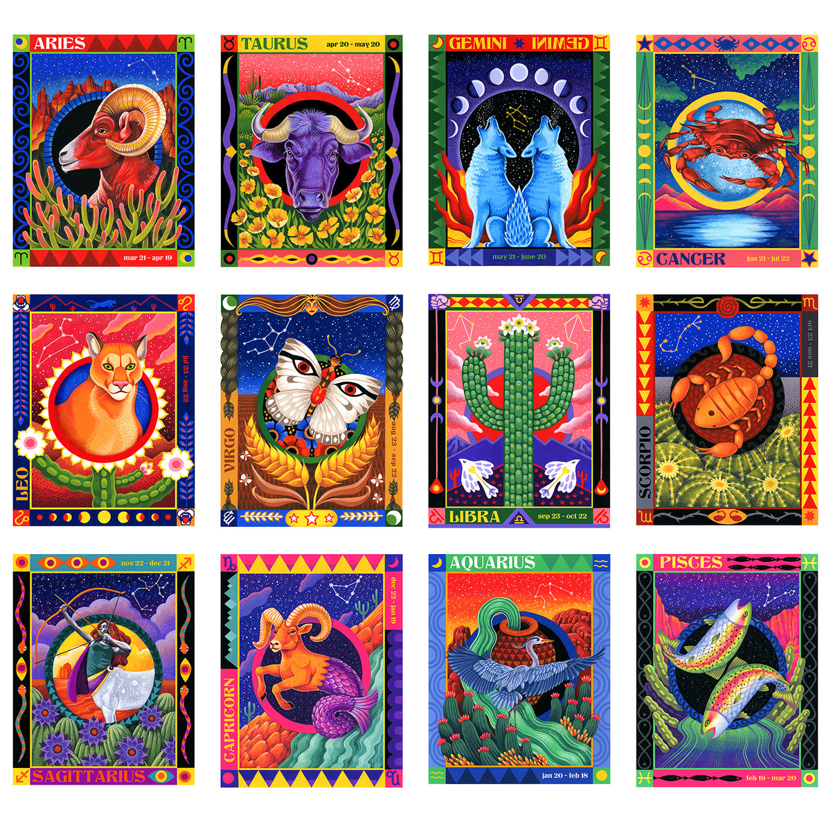 Zodiac in the Desert Print Series by Shachi Kale
