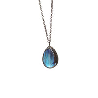Morpho Teardrop Necklace by Heather Grimes