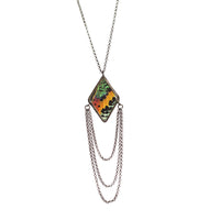 Sunset Moth Dripping Diamond Necklace by Heather Grimes