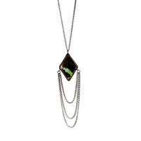 Sunset Moth Dripping Diamond Necklace by Heather Grimes