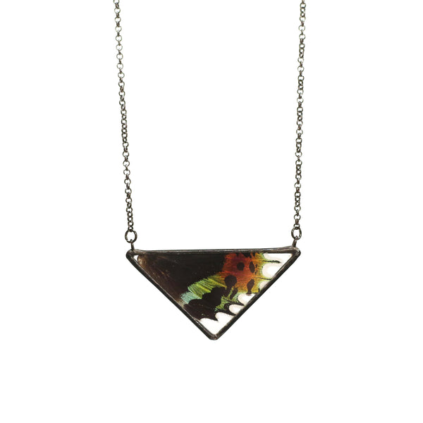 Sunset Moth Necklace by Heather Grimes