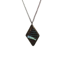 Peruvian Sunset Moth Necklace by Heather Grimes