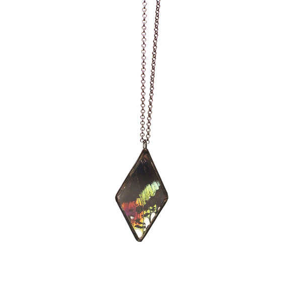 Sunset Moth Necklace by Heather Grimes