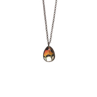Mini Sunset Moth Teardrop Necklace by Heather Grimes