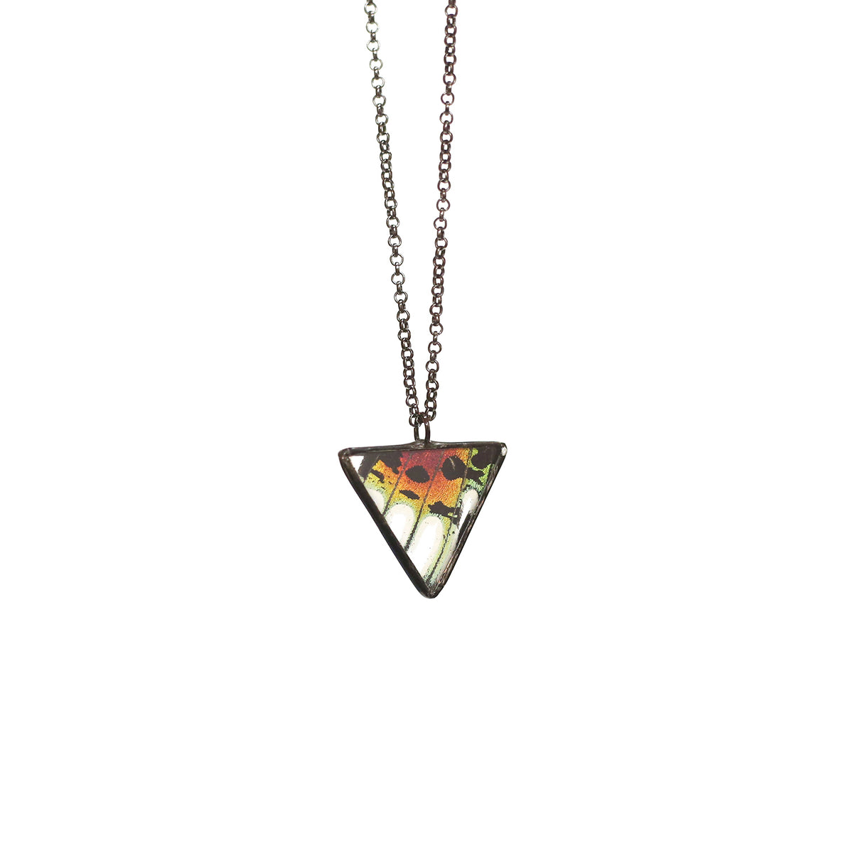 Sunset Moth Necklace by Heather Grimes