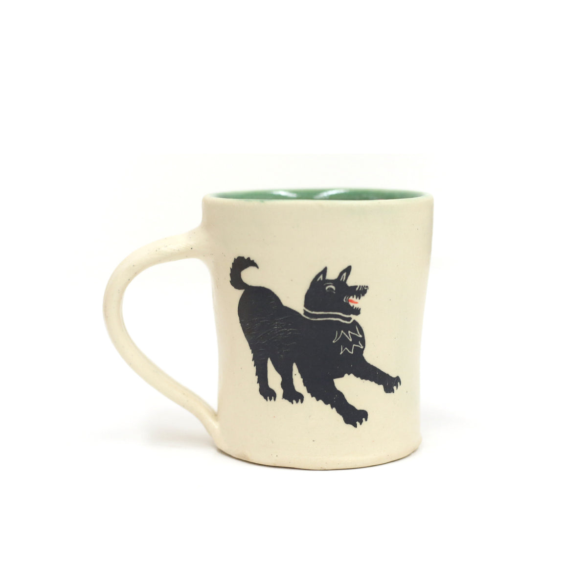 Don't Think, Bite Mug by Paula Weiss